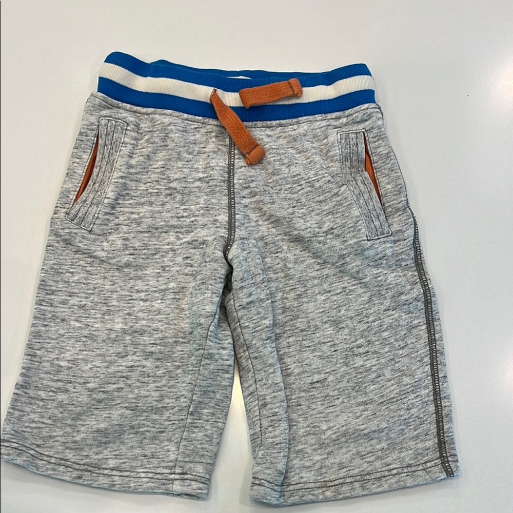 Mini Boden Gray and Blue Athletic Shorts with Elastic Waistband - Picture 1 of 3